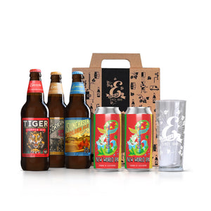 Mixed Beer & Glass Gift Set