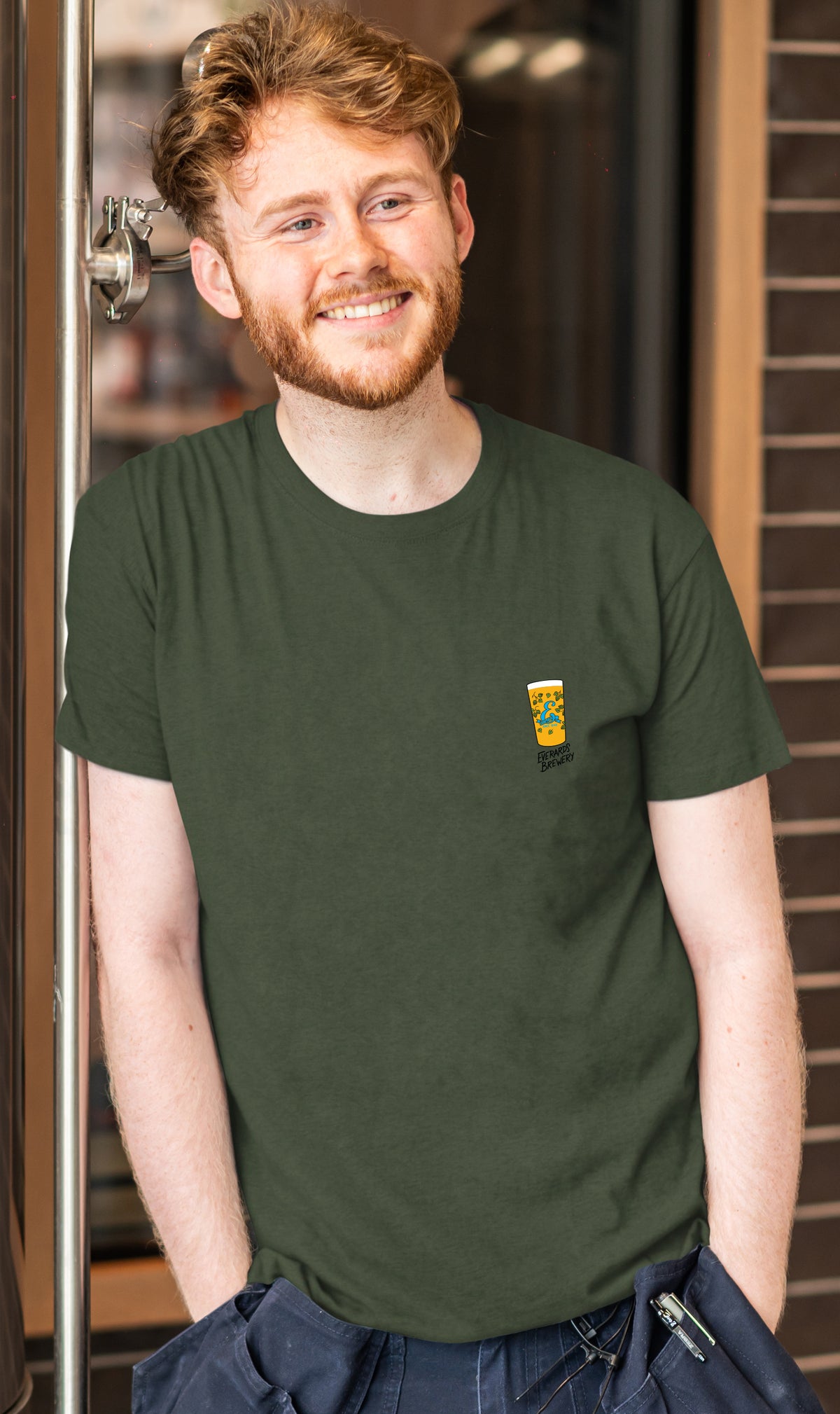 Cask Ale T-Shirt - Earthy Green