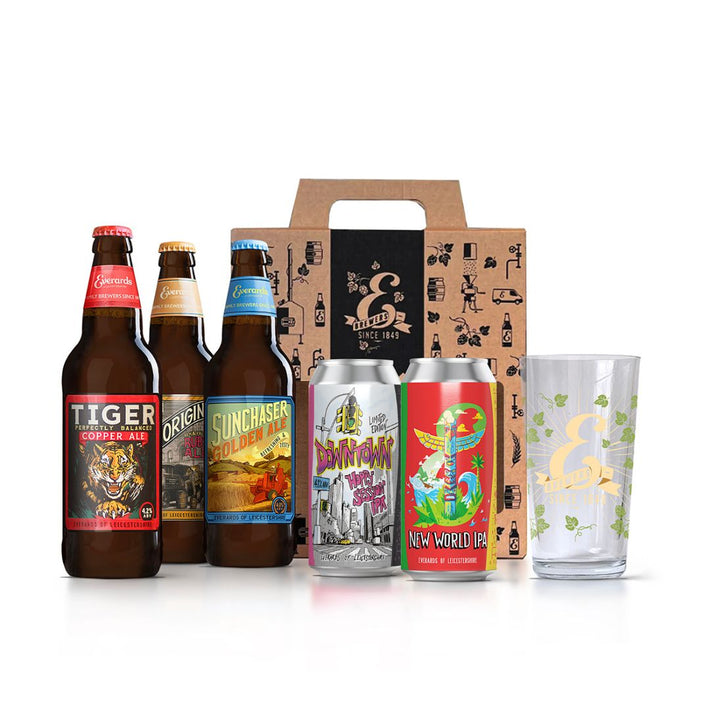 Mixed Beer & Glass Gift Set