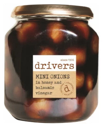 Drivers Mini Pickled Onions in Honey & Balsamic Vinegar 550g