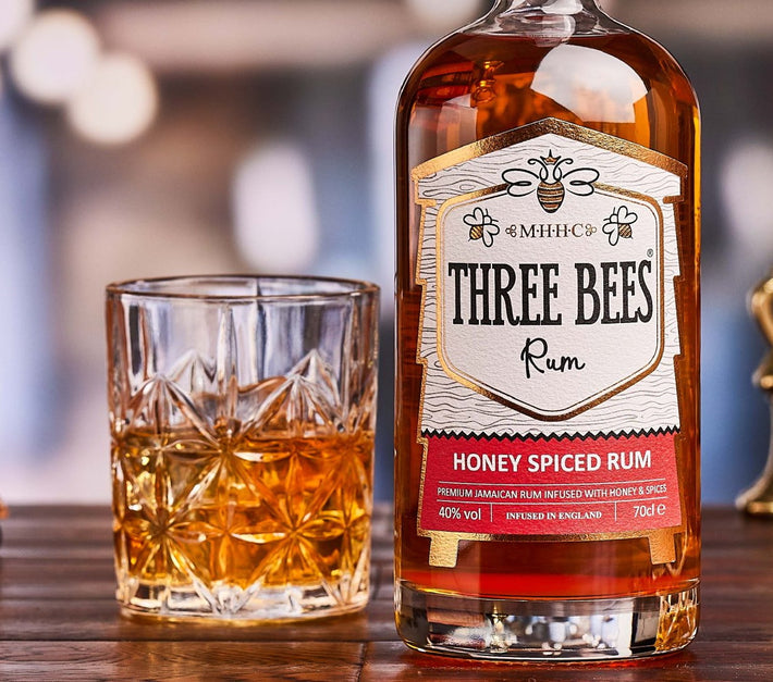 Three Bees Honey Spiced Rum 70cl
