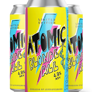 Atomic Blonde Ale Cans