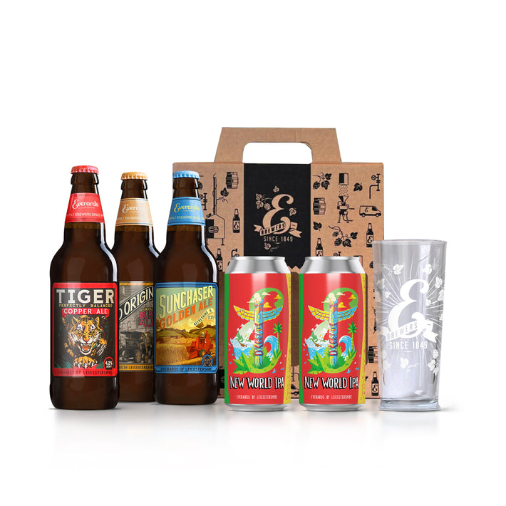 Mixed Beer & Glass Gift Set