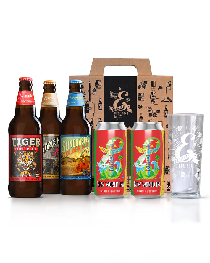 Mixed Beer & Glass Gift Set