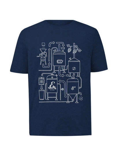 Pipework T-Shirt Navy