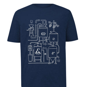 Pipework T-Shirt Navy