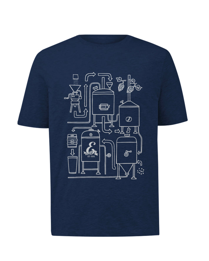 Pipework T-Shirt Navy