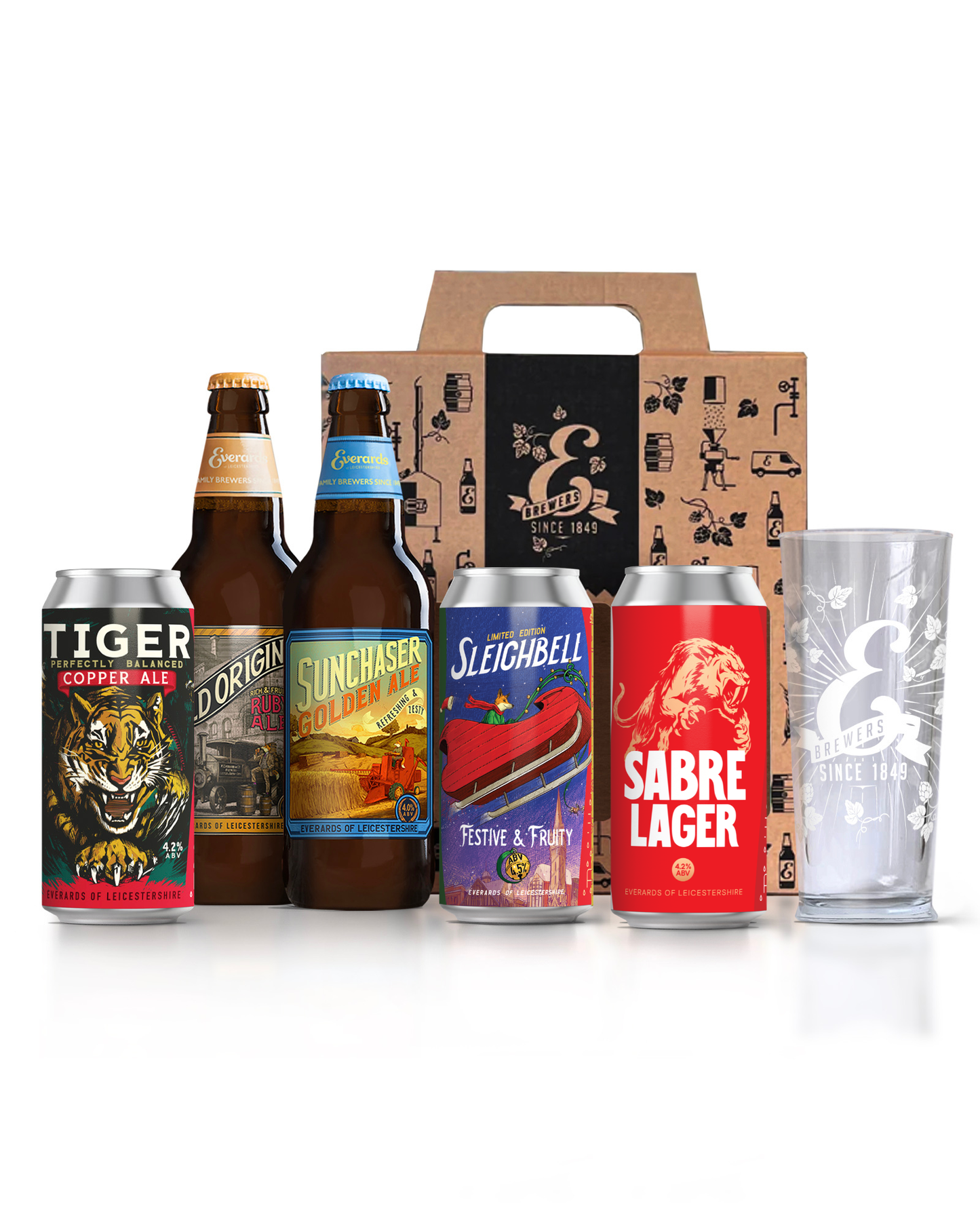 Mixed Beer & Glass Gift Set