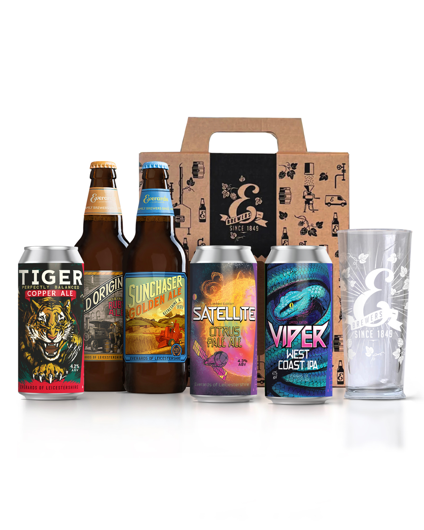 Mixed Beer & Glass Gift Set