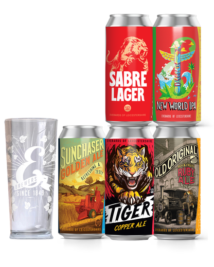 Mixed Beer & Glass Gift Set