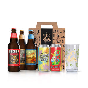 Mixed Beer & Glass Gift Set