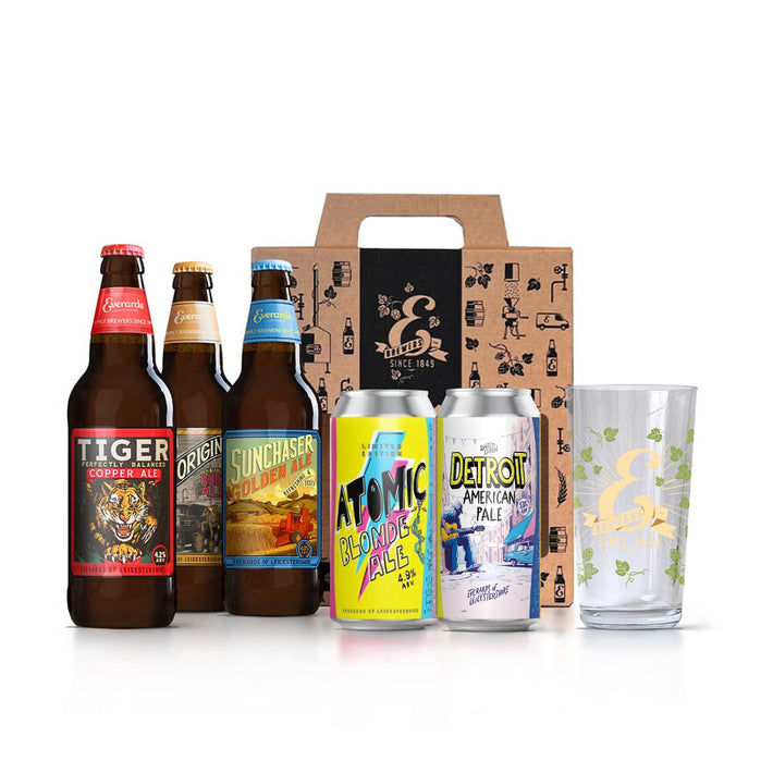 Mixed Beer & Glass Gift Set