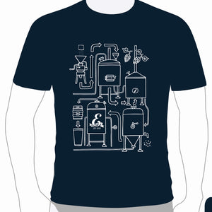 Pipework T-Shirt Navy